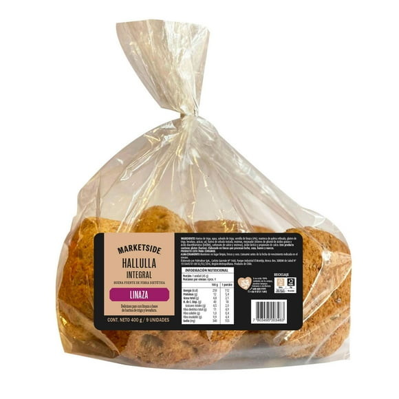 Pan Hallulla Integral Linaza, 400 g