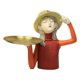 thumbnail image 5 of Estatuilla De Ni?a Estatua Con Bandeja De Almacenamiento Regalos Mesa De Resina Arte Rojo, 5 of 5