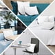 thumbnail image 5 of Juego de ropa de cama Utopia, 4 unidades, 45 x 45 cm, color blanco, 5 of 8