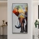 thumbnail image 2 of 1pc, Frameless Modern Color Painting, Elephant Canvas Wall Art Abstract Animal Poster, Living Room Wall Paintings, Home Decor Pictures No Frame, 2 of 2