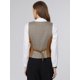 thumbnail image 3 of INSPIRE CHIC Chaleco de Cuadros para Mujer sin Mangas de Doble Botonadura con Panel de Ante Sintético Elegante Casual Chaleco L Marrón, 3 of 5