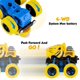 thumbnail image 2 of Camión monstruo de fricción para niños y niñas, paquete de 4 coches de juguete con vehículos Tiger Rhino, juego para fiestas de cumpleaños infantiles de Navidad, regalo para niños pequeños de 3 a 9 añ, 2 of 7