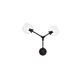 thumbnail image 1 of Aplique de Pared Cavoli de Elegant Lighting con 2 Luces Negro Vidrio Hierro, 1 of 8