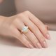 thumbnail image 5 of Anillos de Compromiso de Moissanita de Oro de 3 Quilates para Mujer Color D Claridad VVS1 Anillo de Diamante Ovalado Anillos de Promesa de Boda de Plata Esterlina 925 para Ella Talla 5-9, 5 of 10