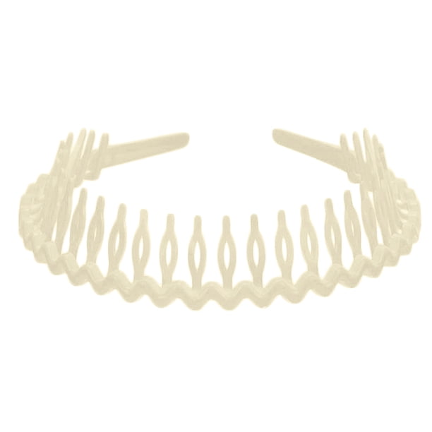 Diademas para el cabello para mujeres/niñas, diadema antideslizante, cómoda diadema con dientes de resina y peine.