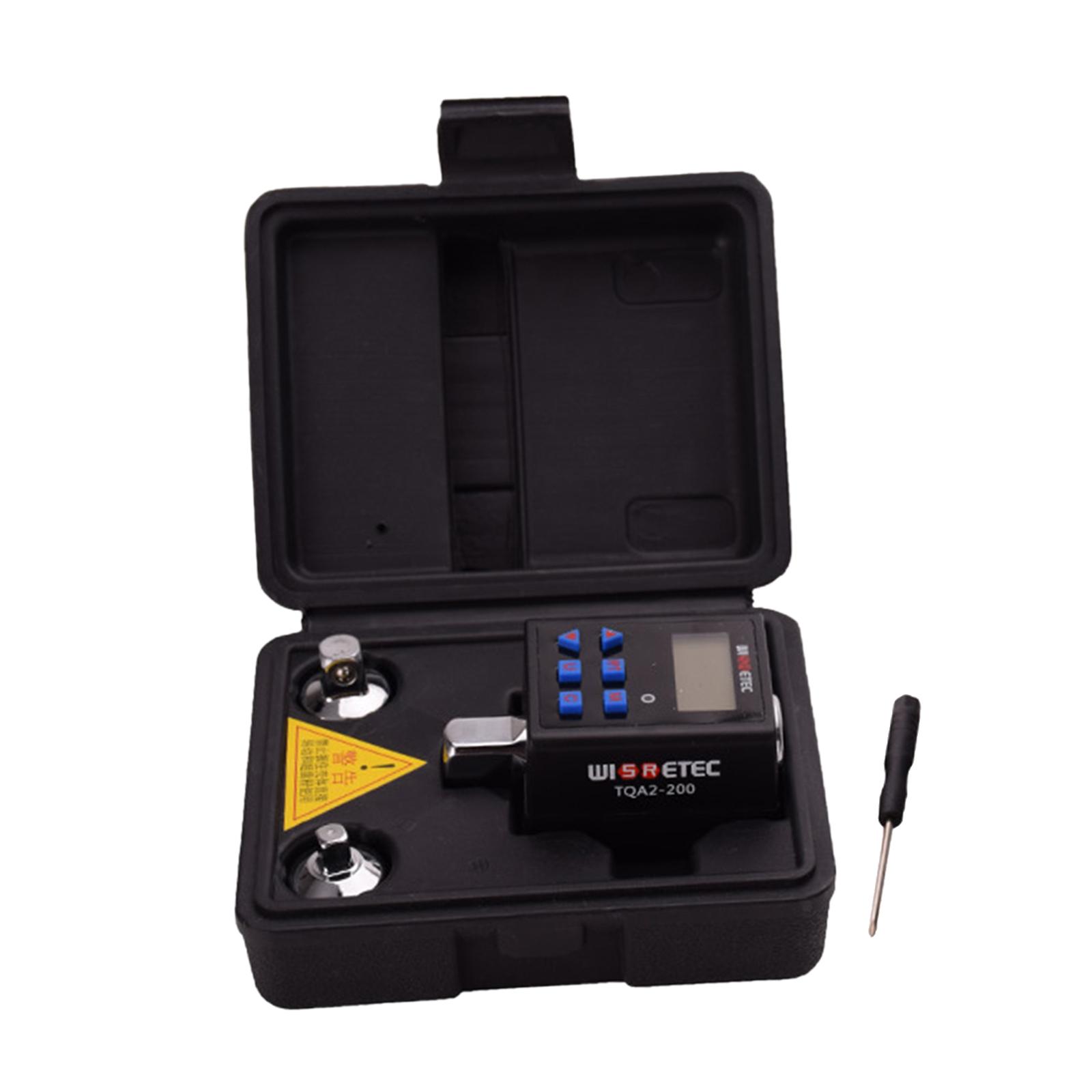 Magideal - Adaptador De Torsión De Ángulo Digital De 0,3-340Nm, Herramienta De Visualización Digital Electrónica, Medidor De Torsión De Acero Para Maquinaria De Tqa2-200