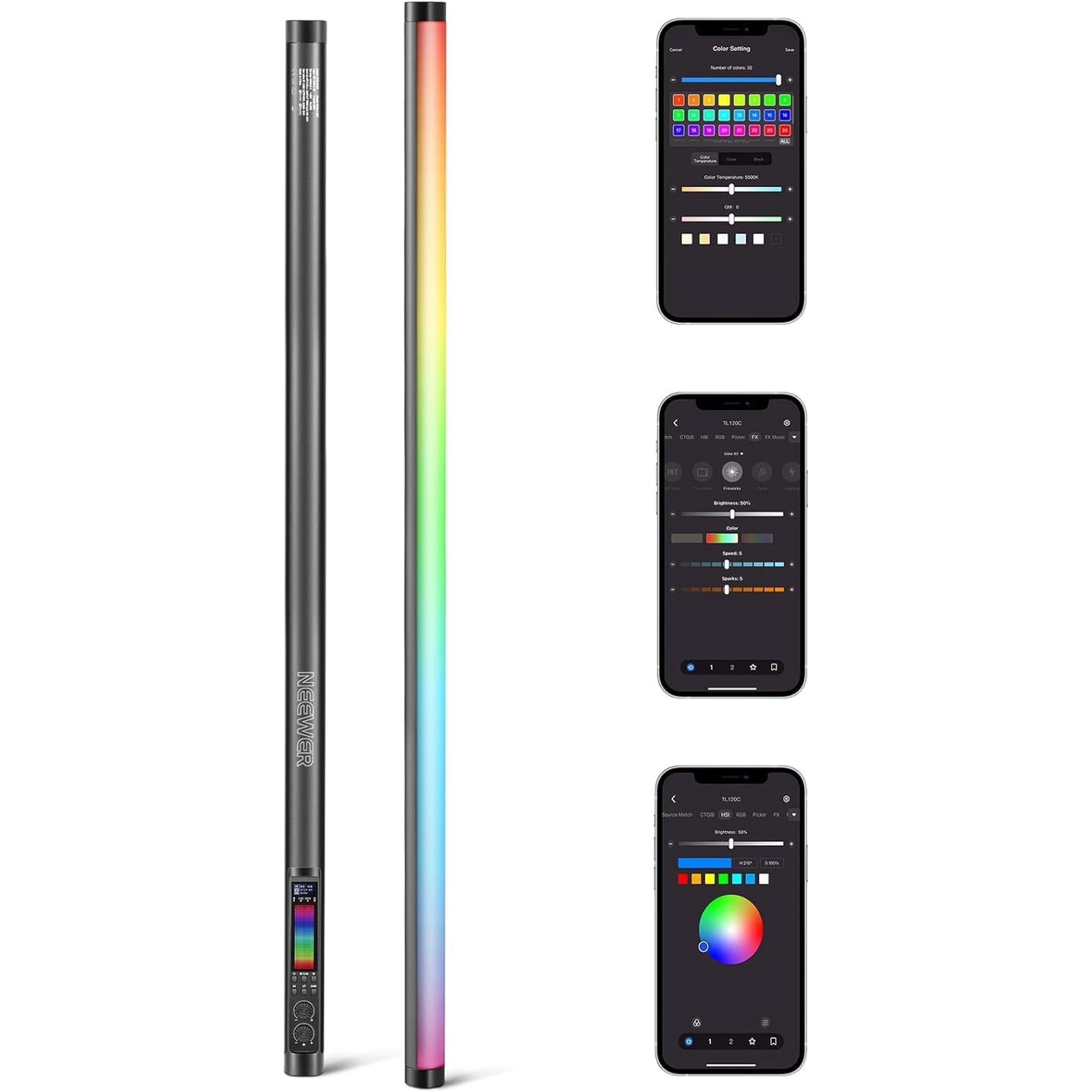 Tubo De Luz Rgb Neewer Tl120c 120 cm Con Control App