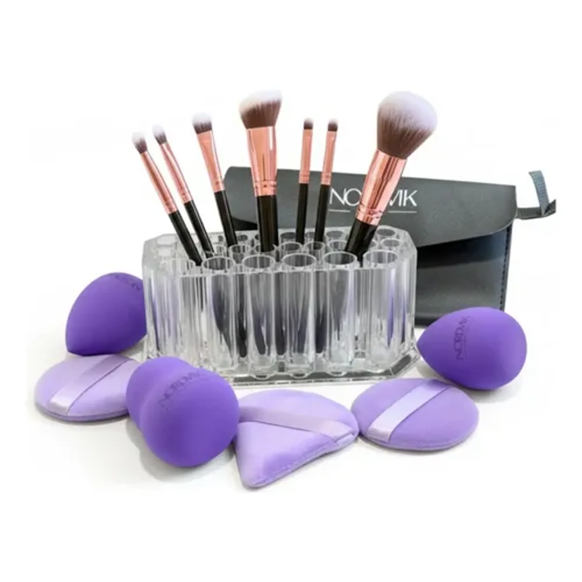 Marca - Kit Maquillaje Completo Brochas Esponjas Y Organizador