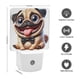 thumbnail image 2 of Pug Luz nocturna LED con sensor de anochecer a amanecer para dormitorio, baño, pasillo, escaleras - Lámpara LED nocturna de enchufe, 0.5W - 1 pieza, 2 of 6