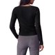 thumbnail image 4 of INSPIRE CHIC Camisas de Mujer Cuello Cuadrado Mangas Largas Botón Frontal Dobladillo con Abertura Blusa Ajuste Ceñido Capa Base de Punto Otoño Invierno Básico Salir Tops Mediano Negro, 4 of 6