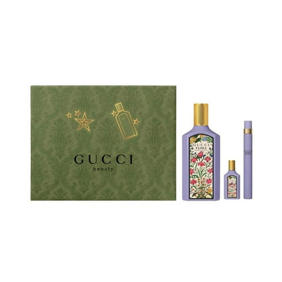 Perfume Gucci Flora Gorgeous Magnolia Set 3 Piezas 100ml+10ml+5ml