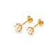 thumbnail image 2 of Aros Perla Cultivada Pistilo 4mm  N2 Oro 18k 1.30gr Mujer Dorado, 2 of 4