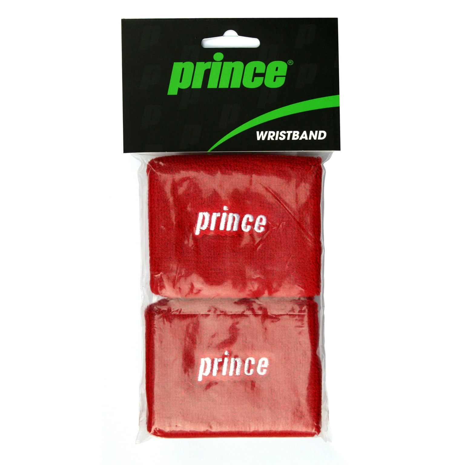 Muñequera Prince Roja Logo Blanco Par