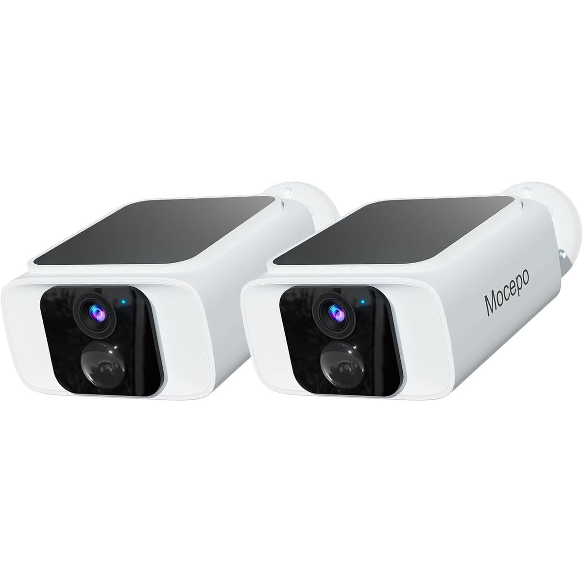 Cámara Seguridad Solar Mocepo 4mp Wifi Dual 2 Pack Exterior