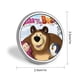thumbnail image 2 of Masha y el oso-Theme Round Button Badge: Premium Metal Construction, Ideal for High-End Events 2.8 cm, 2 of 6