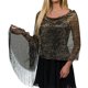 thumbnail image 1 of suxuMhao Chal con Borlas 18x63IN Bufanda Hilo Plateado Dorado Chal Chal de Boda Chal Ligero Chal de Fiesta Protección Solar Casual Suave Transpirable Chal Uso Diario, Paquete de 3, Negro y Dorado, 1 of 2