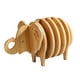 thumbnail image 2 of Posavasos De Madera Con Forma De Elefante, Juego De Tazas Artísticas, Esteras Para Regalo, Mesa De Comedor, Hotel, 2 of 3
