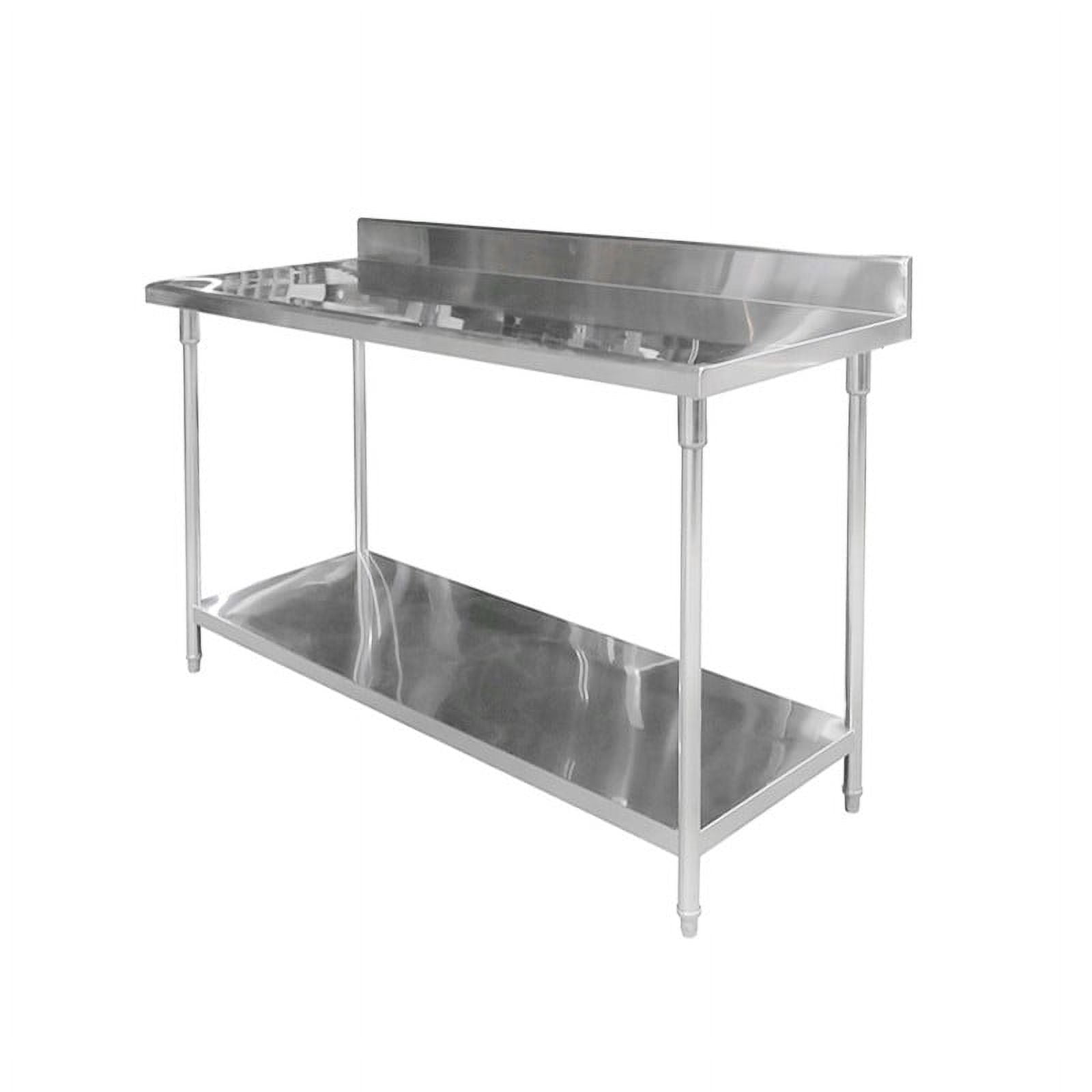 Imahe - Mesón Con Respaldo Acero Inox 120x70x85