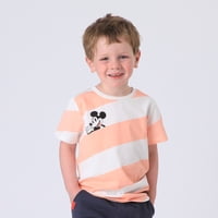 Polera Manga Corta Niño Beige Estampado Mickey Disney