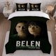 thumbnail image 1 of Three-Piece Bel\u00E9m Poster Printed Duvet Cover Set Themed Bedding Set with Duvet Cover and 2 Pillowcases, 1 of 1