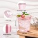thumbnail image 2 of KesaPlan 50 vasos plásticos rosados para fiesta, 355 ml, desechables, 2 of 3