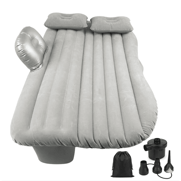 Colchón Inflable para Auto Universal + Bomba 12V y Almohadas Cama de Camping y Viajes