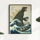 thumbnail image 2 of 1pc Canvas Painting Print The Great Monster Off Kanagawa Art Print Poster Sea Wave Pattern Poster Wall Art Home Decor Room Decor Canvas Poster No Frame, 2 of 2