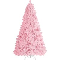 Árbol De Navidad Topeakmart Artificial Rosa De 2,3 M Con Soporte