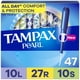 thumbnail image 1 of Tampones Tampax Pearl, paquete múltiple, 47 unidades, absorbentes ligeros, regulares y superligeros, 1 of 9