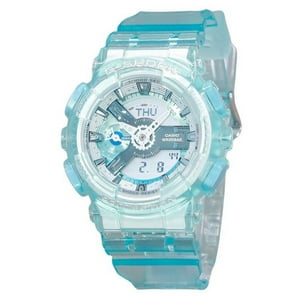Reloj Casio G-Shock Analog Digital Translucent Light Blue Multicolor Dial Quartz Gma-S110Vw-2A 200M Women'S Watch
