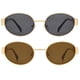 thumbnail image 3 of Gafas de sol DIMENSIP, retro, ovaladas, doradas, de metal, unisex, 3 of 5