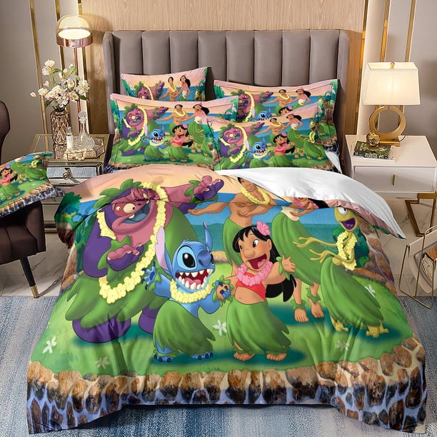 Stitch Bedding Sets Cartoon Picture Comforter Quilt Bed Cover Duvet Cover Pillow Case 2-3 Pieces Sets for Bedroom