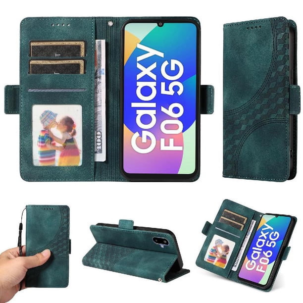 Carcasa FOXDOCK Samsung Galaxy F06 5G de cuero PU, diseño acolchado clásico, protección contra caídas y rayones
