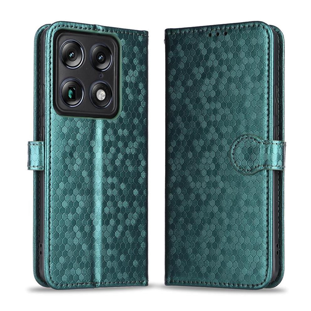 Foxdock - Funda Cartera Lunares Motorola X70 Air Pro Con Tarjetero, Correa Y Soporte Verde