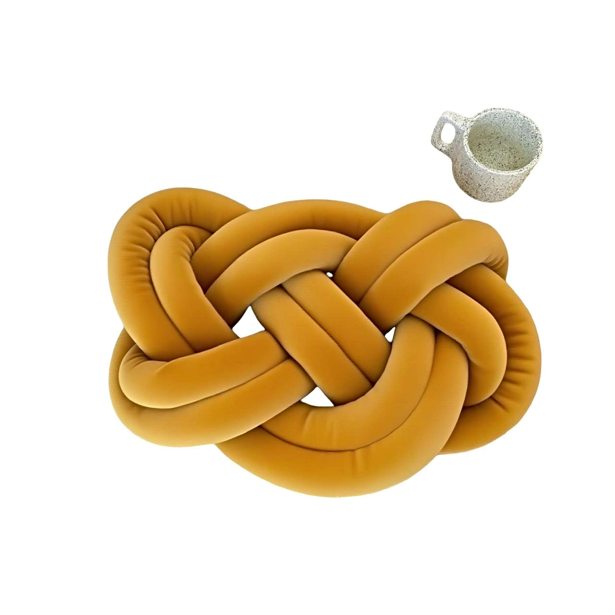 Genérico - Nudo Cojin Grande Mostaza 45 Cm