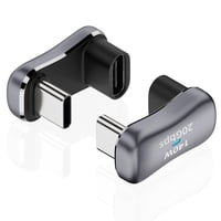 Adaptador Usb C Areme, Ángulo De 180°, Usb-C Macho A Hembra, 20 Gbps Pd 140 W