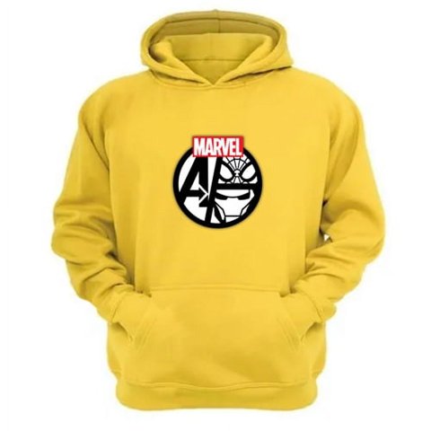 Genérico - Poleron Canguro Avengadores Amarillo Talla Xs Unisex