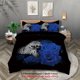 thumbnail image 1 of x810 Bed Sheets-piece down duvet cover with modern leopard blue rose pattern print ( duvet cover pillowcases, no core) bedding set 3-Piece Bedding Set (1 Duvet Cover + 2 Pillow Shams) nj810, 1 of 5