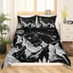 thumbnail image 3 of Christm-as Trees D-u-t Co-ve-r Queen Size Sa-nta Claus- and Snowman Comfort-er Cover with 2 Pillow-case for Te-ens Adults Kids S-tarry Sky Be-dding Set Snow Sc-ene Brea-thable 3 Pieces D-ecorative, 3 of 5