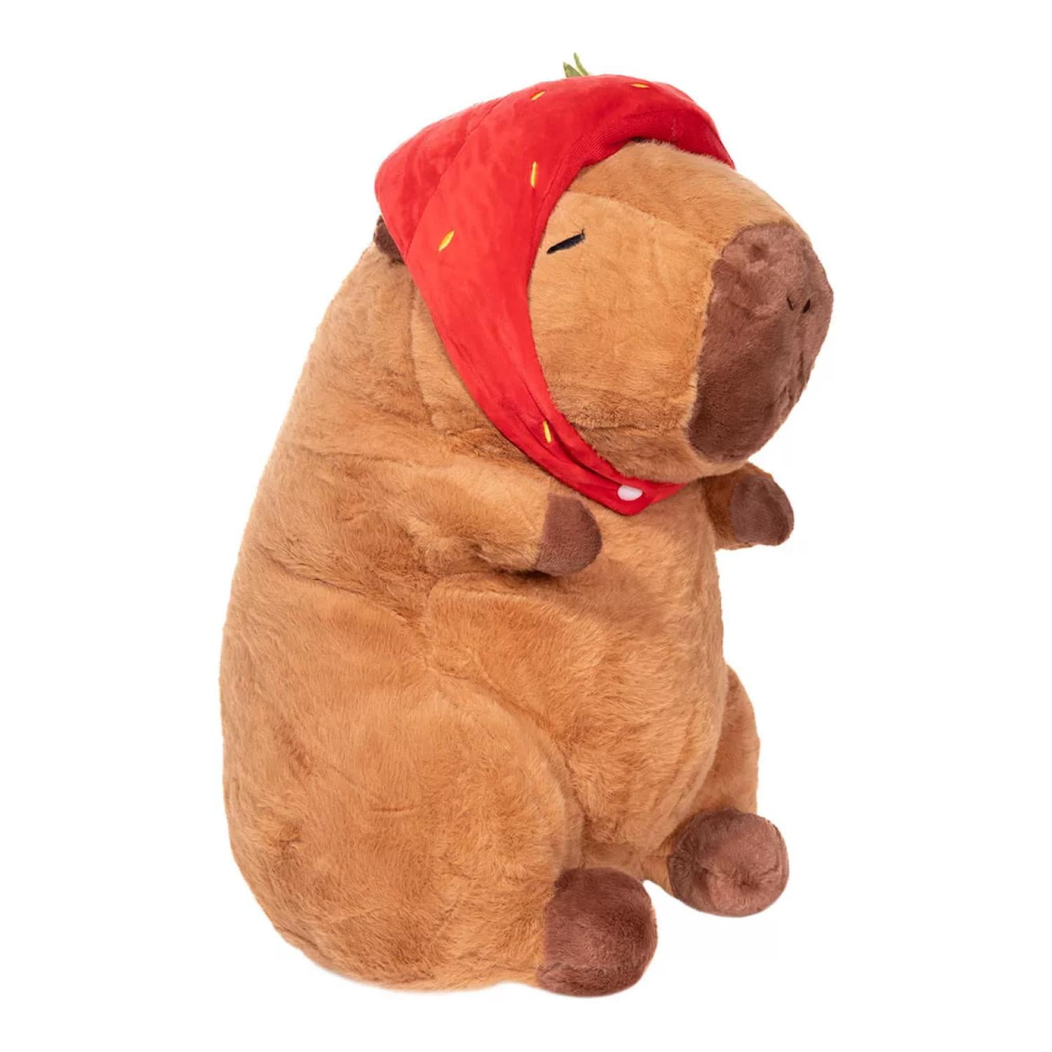 Genérico - Juguete Peluche Capibara Con Gorro Frutilla 30cm Infantil