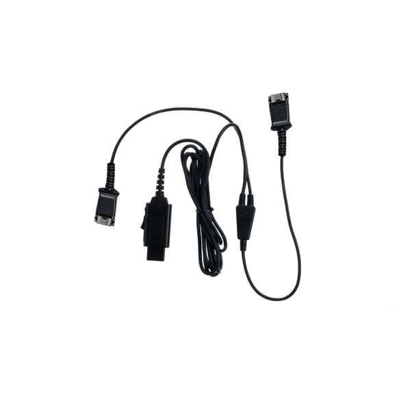Adaptador de auriculares IPD Training Y Cord con interruptor de silencio