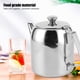 thumbnail image 3 of tetera de acero inoxidable con pico corto para café, hotel y restaurante, 32 oz, color plateado, 3 of 8