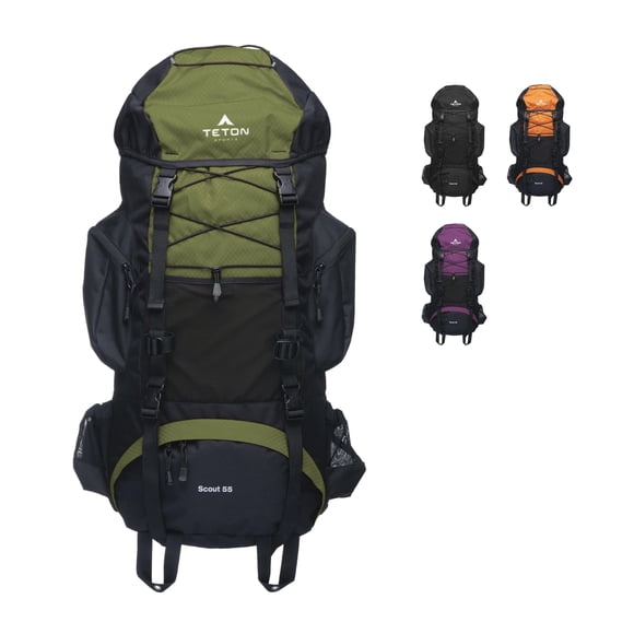 Mochila TETON Sports Scout de 55 L con estructura interna, color oliva