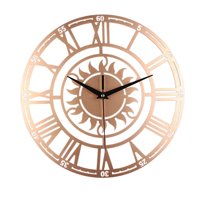 Magideal - Reloj De Pared De 12 Pulgadas, Reloj De Pared De Cuarzo , Sin Tictac, Funciona Con Pilas, Decoración Del Hogar Para Sala De Estar, Dormitorio, Dorado