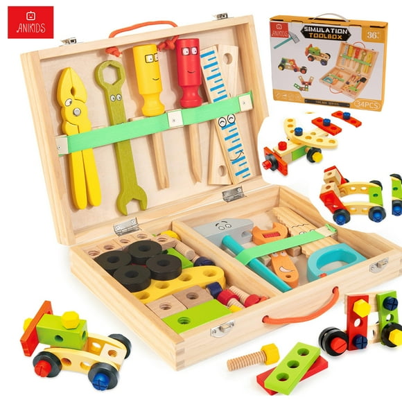 Caja De Herramienta Madera Juguete Didáctico Montessori Niño