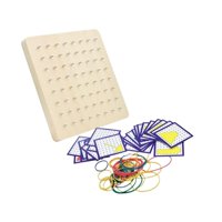 Magideal - Geotablero Montessori De Madera, Geotablero Gráfico, Rompecabezas, Juguete De Desarrollo Para Edades Tempranas, Material Manipulativo De Matemáticas P