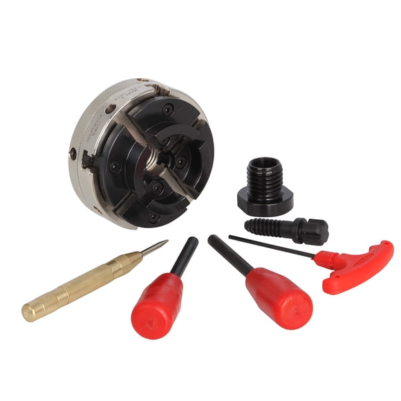 Torno de madera VINWOX SCR4-4 con 4 mordazas, autocentrado y adaptador