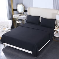 Bj Hogar - Juego De Sábana King 500 Hilos En Color Negro