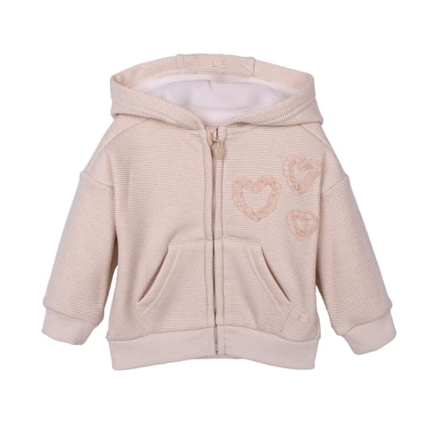 Pillin - Polerón Bebé Niña Con Interior Peludo Crudo