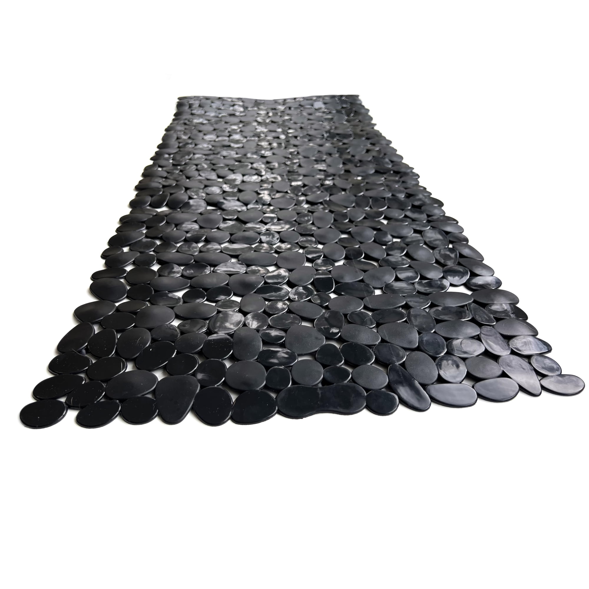 Tike Smart - Alfombrilla De Bañera Ducha Pebbles Antideslizante Pvc Color Negro